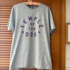 Gray T-Shirt with Purple Print